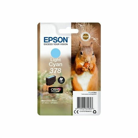 Epson Squirrel Singlepack Light Cyan 378 Claria Photo HD Ink