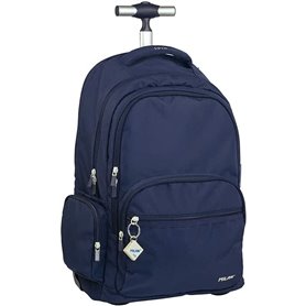 Cartable à roulettes Milan 1918 Blue marine 52 x 34