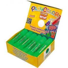 Gouache Playcolor Basic One Solide Vert clair 12 Pièces