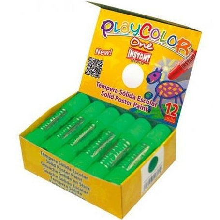 Gouache Playcolor Basic One Solide Vert clair 12 Pièces