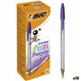 Ensemble de Stylos Bic Cristal Fun Pourpre 1