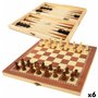 Échecs et dames Colorbaby Backgammon Bois (6 Unités)