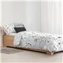 Housse de Couette Kids&Cotton Brail Blanc 175 Fils 180 x 220 cm