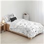 Housse de Couette Kids&Cotton Brail Blanc 175 Fils 180 x 220 cm