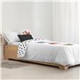 Housse de Couette Kids&Cotton Kamal Blanc 175 Fils 180 x 220 cm