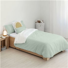 Housse de Couette Kids&Cotton Vichy Menthe 175 Fils 180 x 220 cm