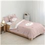 Housse de Couette Kids&Cotton Werner Rosa Rose 175 Fils 180 x 220 cm