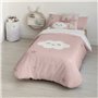 Housse de Couette Kids&Cotton Werner Rosa Rose 175 Fils 180 x 220 cm