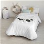 Housse de Couette Kids&Cotton Inder Noir 175 Fils 180 x 220 cm