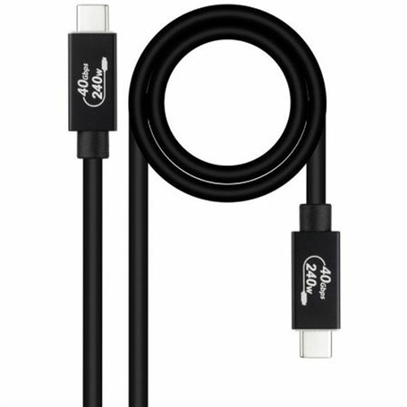 Câble USB NANOCABLE 10.01.5001 Noir 1 m (1 Unité)