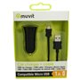 SPRING CHARGEUR VOITURE 1USB+CABLE 1A USB/MICRO-USB 1M NOIR