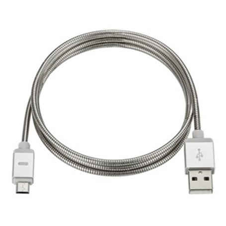 POWERSTEEL CABLE MICRO USB RENFORCE METALISE 1M