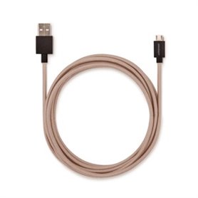 CABLE TRESSE MICRO USB 2.1A 2.5M UNI TAUPE