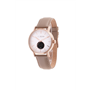 SMARTWATCH CLASSIQUE 38MM OR ROSE/BLANC BRACELET CUIR TAUPE