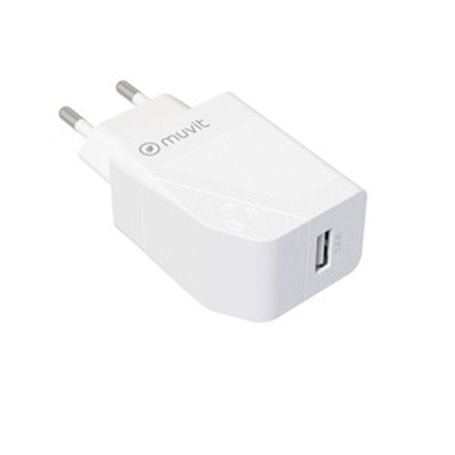 CHARGEUR SECTEUR 1 USB 2.4A 12W BLANC