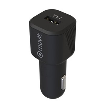 CHARGEUR VOITURE 1 USB 2.4A 12W NOIR