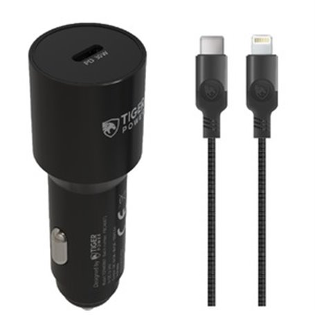 TIGER POWER PACK CHARGEUR VOITURE PD 30W + CABLE LIGHTNING 1