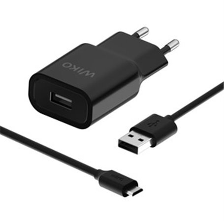 PACK CHARGEUR + CABLE MICRO-USB NOIR