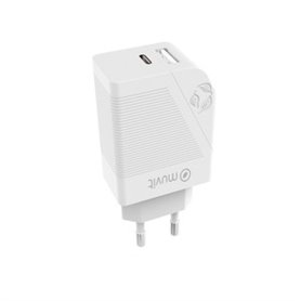 CHARGEUR SECTEUR PD 20W + QC 3.0 18W BLANC