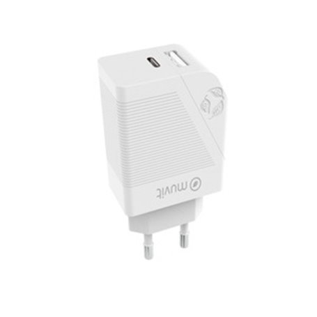 CHARGEUR SECTEUR PD 20W + QC 3.0 18W BLANC