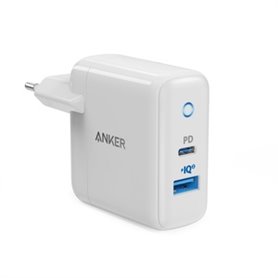 CHARGEUR POWERPORT PD USB-C18W + USB-A15W BLANC