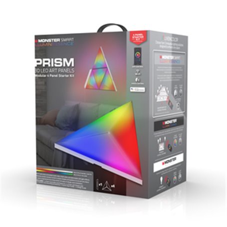 2 Panneaux Multicolores à LED Supplémentaires pour Kit Prism Monster - Éclairage Personnalisé - Mode Activation Vocale - Applica