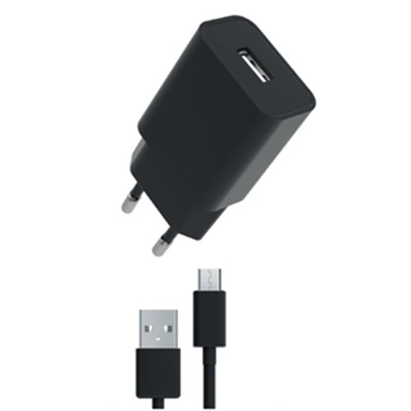 PACK CHARGEUR SECTEUR 12W + USB-A MICRO-USB NOIR