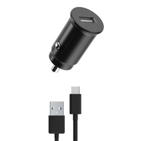 PACK CHARGEUR VOITURE 12W + USB-A USB-C NOIR