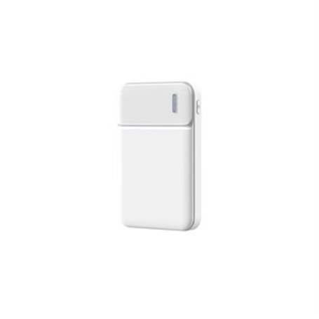 POWERBANK 5000 MAH PLASTIQUE RECYCLE BLANC