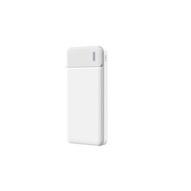 POWERBANK 10000 MAH PLASTIQUE RECYCLE BLANC