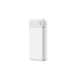 POWERBANK 20000 MAH PLASTIQUE RECYCLE BLANC