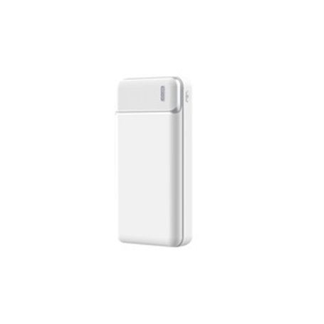 POWERBANK 20000 MAH PLASTIQUE RECYCLE BLANC