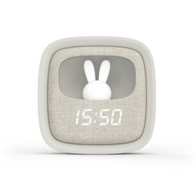 BILLY CLOCK REVEIL VEILLEUSE LAPIN GREY