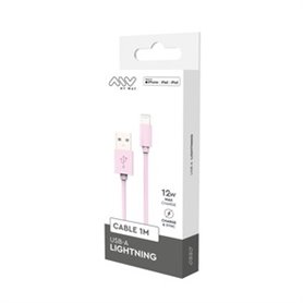 CABLE USB-A LIGHTNING 1M ROSE