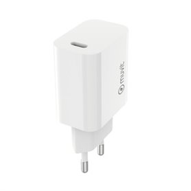 CHARGEUR SECTEUR 20W USB-C PLASTIQUE RECYCLE BLANC