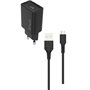 PACK CHARGEUR SECTEUR 12W + CABLE MICRO-USB NOIR