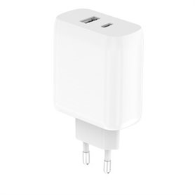 CHARGEUR SECTEUR GAN 45W USB-C USB-A BLANC