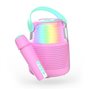 ENCEINTE BLUETOOTH LUMINEUSE AVEC MICRO CHANGE VOIX KARAOKE ROSE