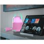 ENCEINTE BLUETOOTH LUMINEUSE AVEC MICRO CHANGE VOIX KARAOKE ROSE