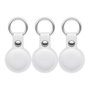 PACK 3 MITAG TRACKER PORTE-CLES SIMILI CUIR BLANC