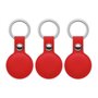 PACK 3 MITAG TRACKER PORTE-CLES SIMILI CUIR ROUGE