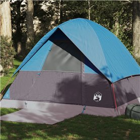 vidaXL Tente de camping à dôme 4 personnes bleu imperméable