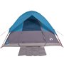 vidaXL Tente de camping à dôme 4 personnes bleu imperméable