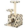 vidaXL Arbre à chat avec griffoir en sisal 60 cm Beige Motif de pattes 