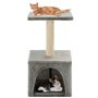 vidaXL Arbre à chat avec griffoirs en sisal 55 cm Gris