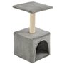 vidaXL Arbre à chat avec griffoirs en sisal 55 cm Gris