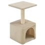 vidaXL Arbre à chat avec griffoirs en sisal 55 cm Beige