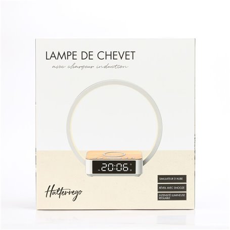 Lampe de chevet avec chargeur induction certifi Qi  10W