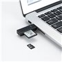 D2 - Lecteur de cartes SD/micro SD/SDHC - Port USB-C (USB 3.2 gen 1) - transfert