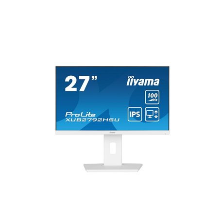 Ecran IIYAMA 27 Blanc dalle IPS 0.4ms ULTRA MINCE 1920x1080 16:9 100Hz 250 cd/m